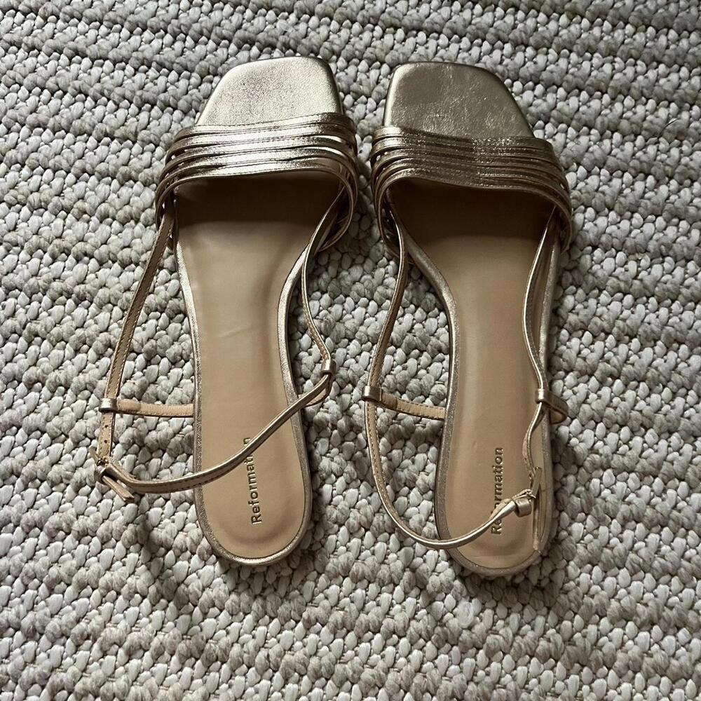 Reformation Millie Lattice Flat Sandal - Picture 2 of 3